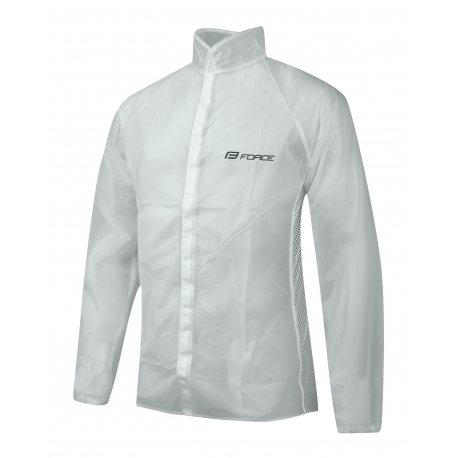 Pláštěnka FORCE, PVC - transparent, suchý zip