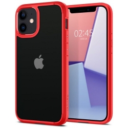 Pouzdro Spigen Ultra Hybrid iPhone 12 mini červeno-průsvitné