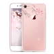 Pouzdro ESR Mania Cherry Blossoms pro iPhone SE (2020) / 8 / 7, průhledné