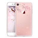 Pouzdro ESR Mania Cherry Blossoms pro iPhone SE (2020) / 8 / 7, průhledné